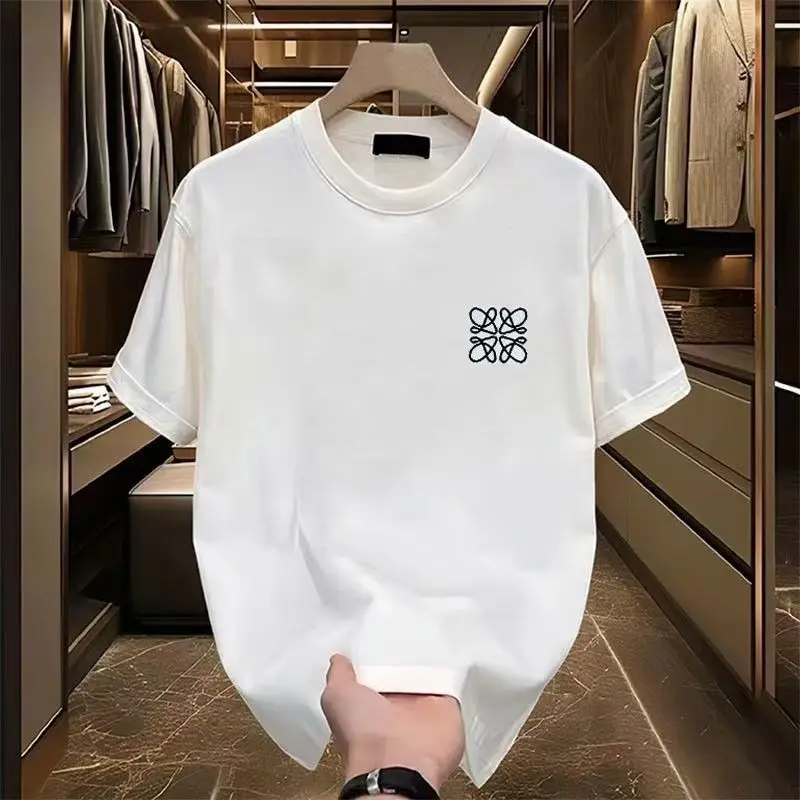Wholesale Men's Designer T-shirt Breathable Cotton T-shirt 2026 Summer Outdoor Wear High-end Luxury Fashion Trend T-shirt
