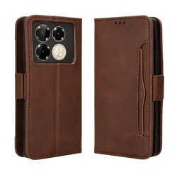 For Infinix Note 40 Pro 4G Cover Leather PU Wallet Type Multi-card Slot Book Design Case For Infinix X6850 Phone Bags