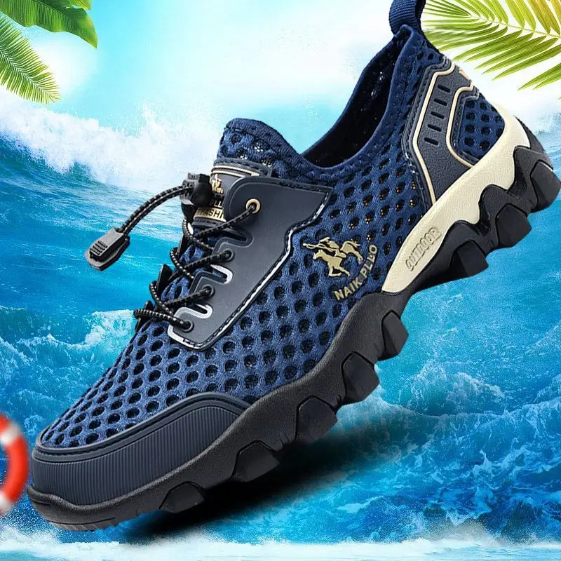 

Men's shoes new breathable deodorant mesh sandals soft bottom mesh outdoor sports casual shoes beach shoes