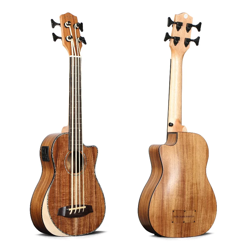 30 Inch Solid KOA Wood Ukulele Bass China Factory KOA Bass Ukulele Sounds Well