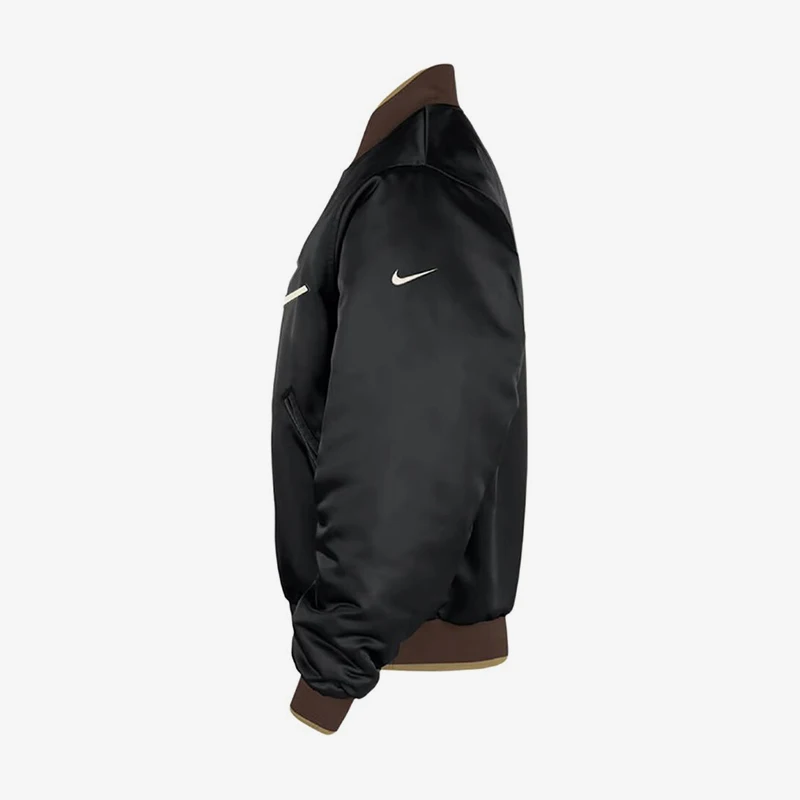 Nike Authentic NBA New Men's Black Brown Ball Sports Warm Baseball Jacket HQ5764-010