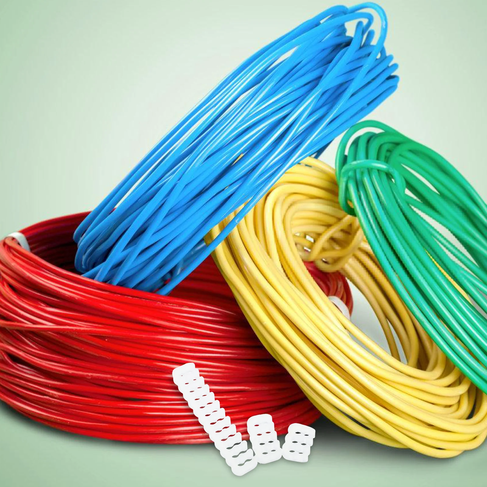 

24Pcs Power Cord Organizer Clips White Plastic Extension Cord Wall Clips Cable Management Desk Holder Wire Tidy Comb Organizer