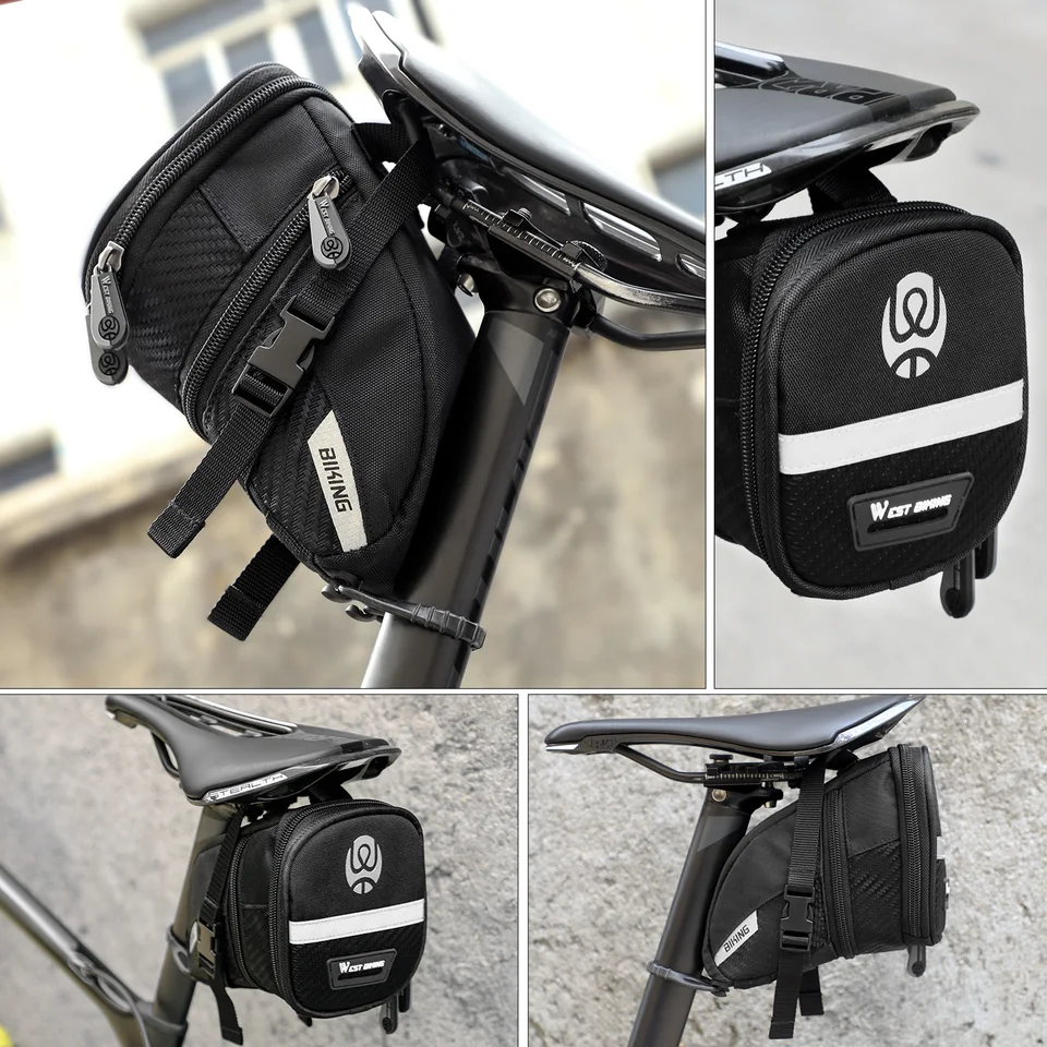 WEST BIKING Bicycle Saddle Bag Rainproof Bicycle Expandable 3D