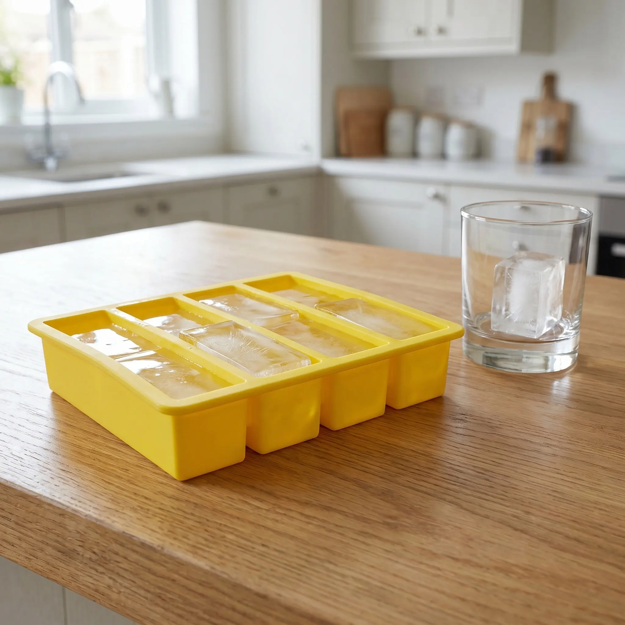 Silicone Mold Cavity Large Cubes Slow Melting Whiskey Cocktails Baking Food Freezer
