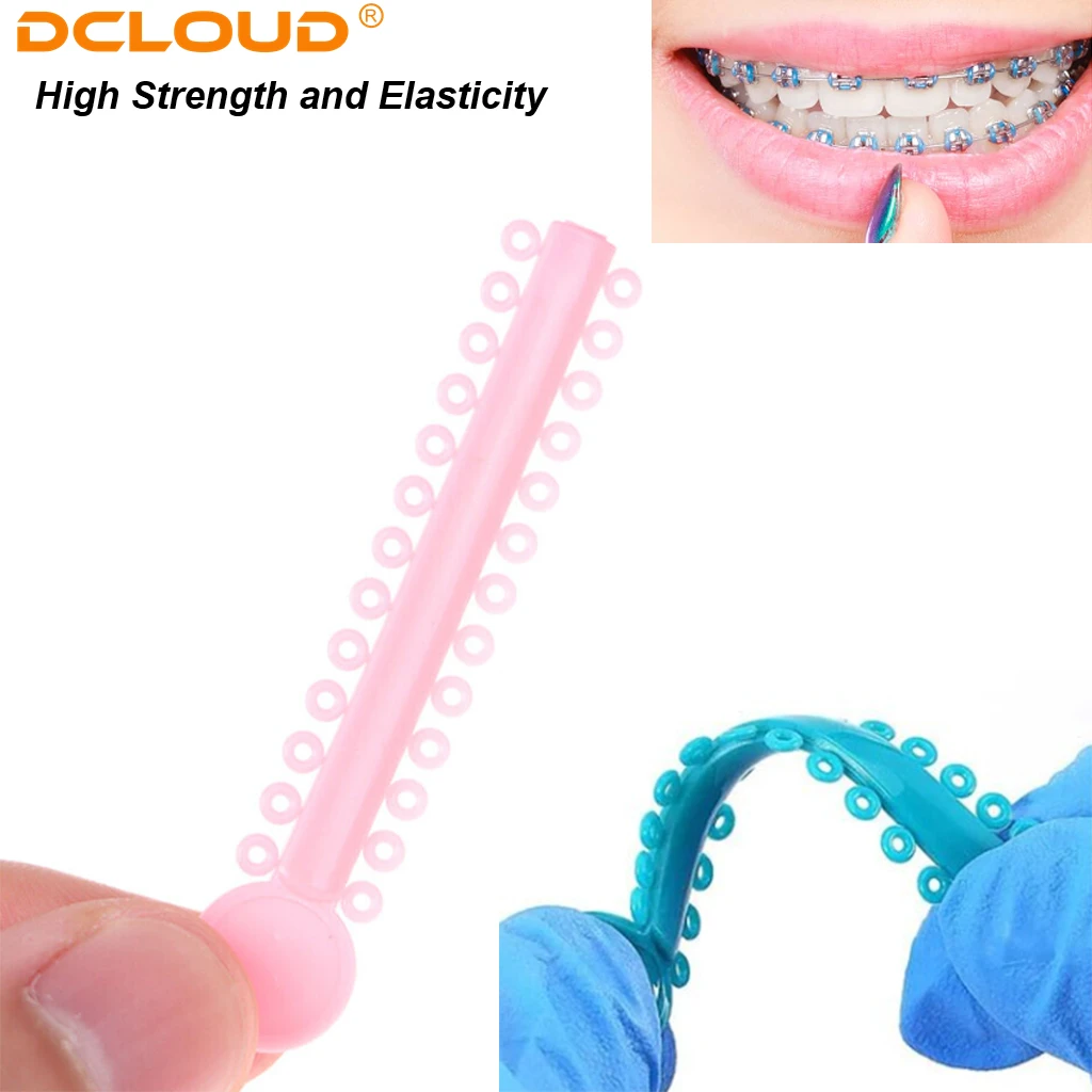 1040 Stück / 40 Stöcke Zahnärztliche Kieferorthopädie elastische Ligatur Krawatten Bunte Bänder für Zahnmedizin Brackets Zahnspangen Ortho Behandlungsmaterialien – Detail 5
