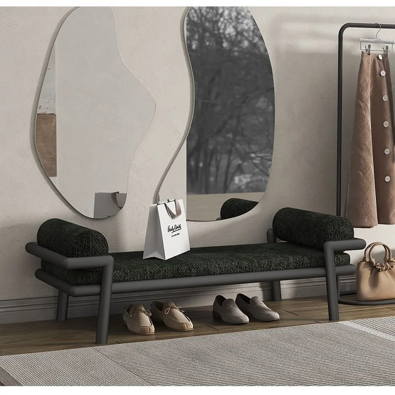 우아한 출입구 신발 벤치, 침실, 거실 또는 옷장 좌석 공간 절약형 가구를 위한 현대 아시아 스타일의 긴 의자