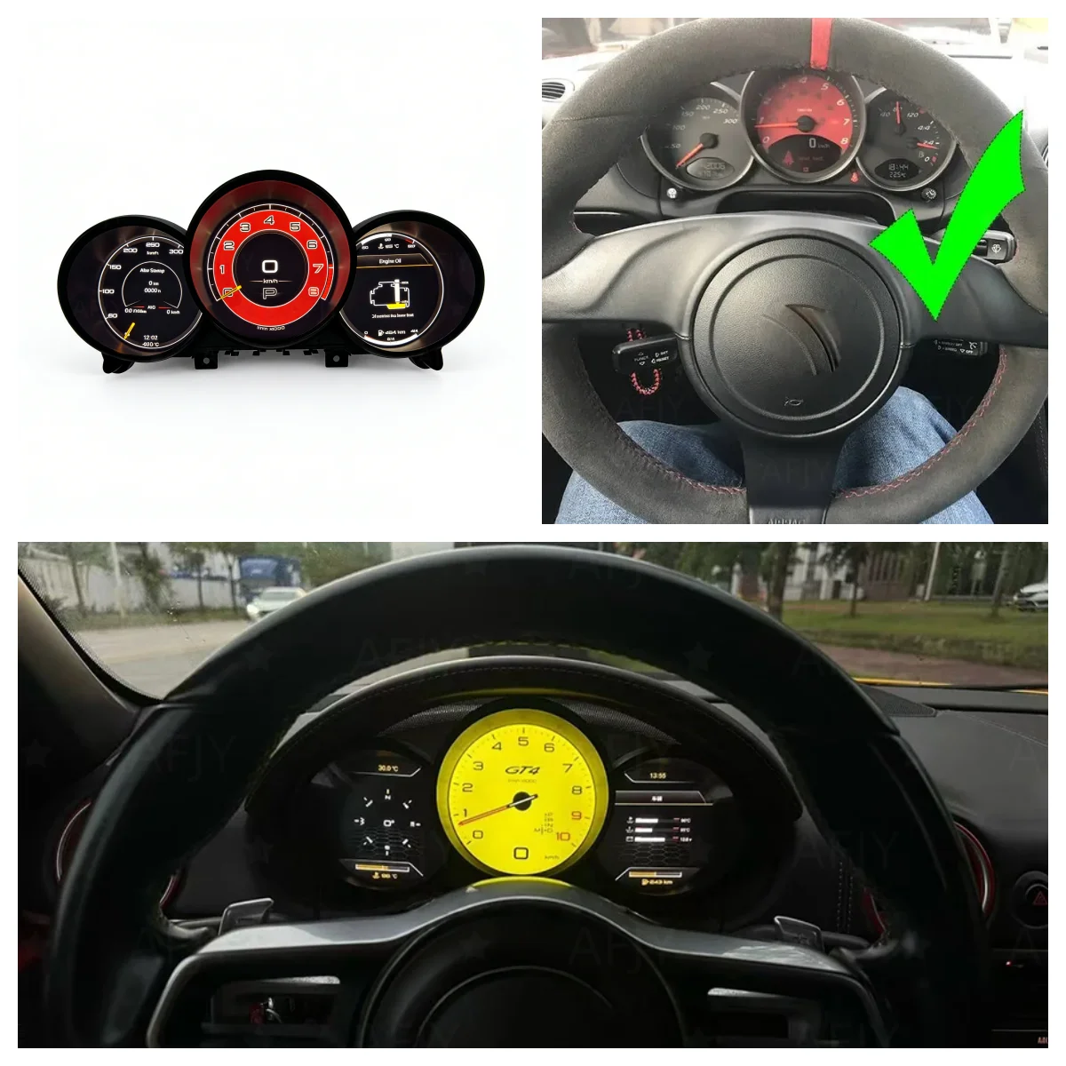 

A 12.3 For Porsche 987 Boxster 2005-2012 LCD Instrument Cluster Digital Dashboard Panel Virtual Cockpit Speedometer Screen Linux