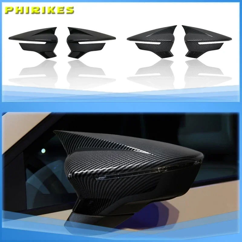 Black Mirror Cap For Seat Leon 5F MK3 ST Cupra 2013-2020 Ibiza MK5 Arona 2017-2018 Car Side Rearview Mirror Cover Accessories