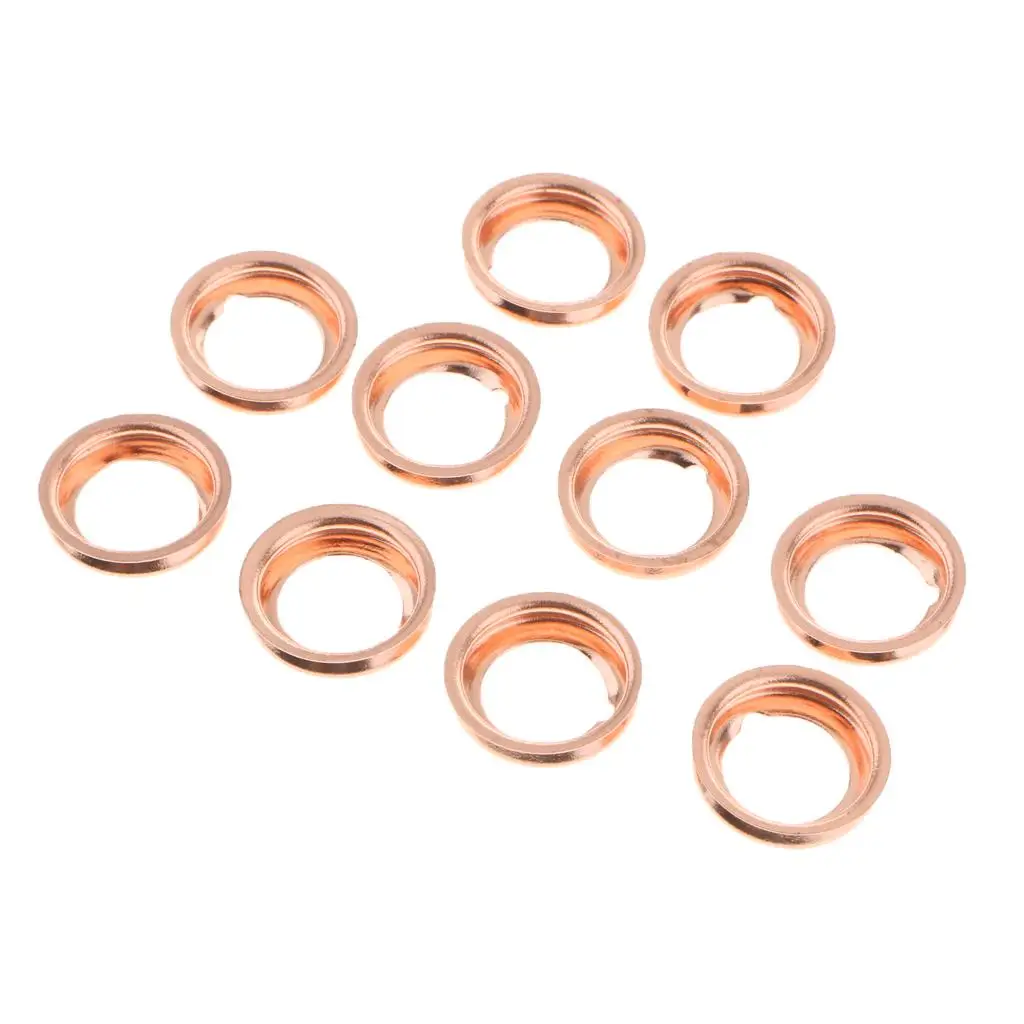 10Pcs/Set M11 Copper Engine Oil Drain Plug Crush Gasket Washers Seals for   Altima, Armada, Cube, D21, Frontier, Maxima