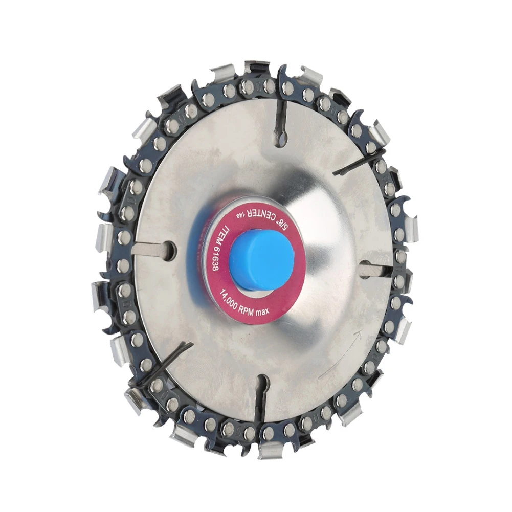 Disco de serra de corrente de moagem de ângulo 4 polegadas/5 polegadas corrente de moedor de ângulo vermelho/placa de 22 dentes rebolo escultura em madeira disco de serra