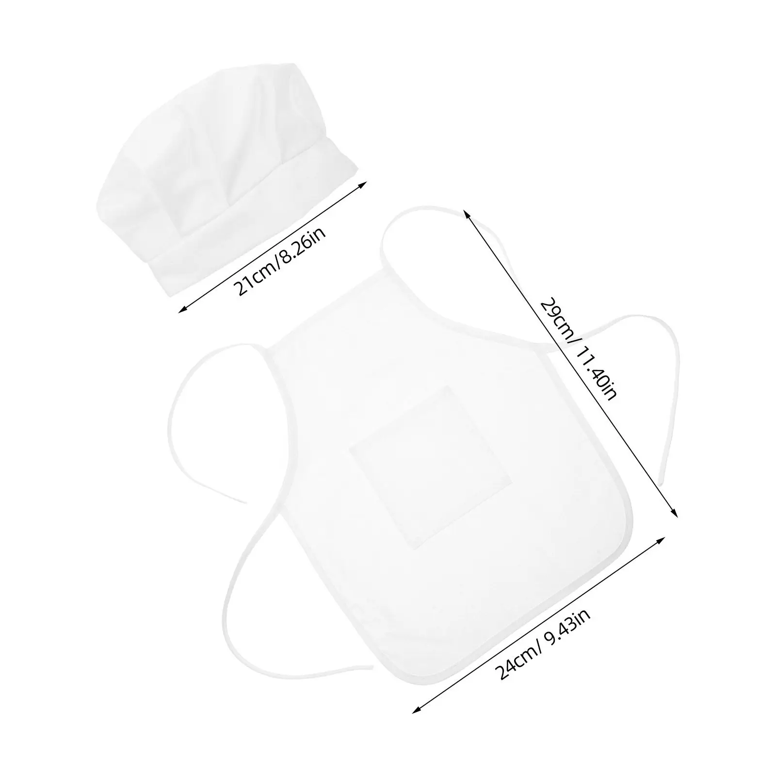 Newborn Chef Hat and Apron Set Baby Photo Prop Cute Chef Clothes for Photography Daily Wear White Size Comfortable Gift