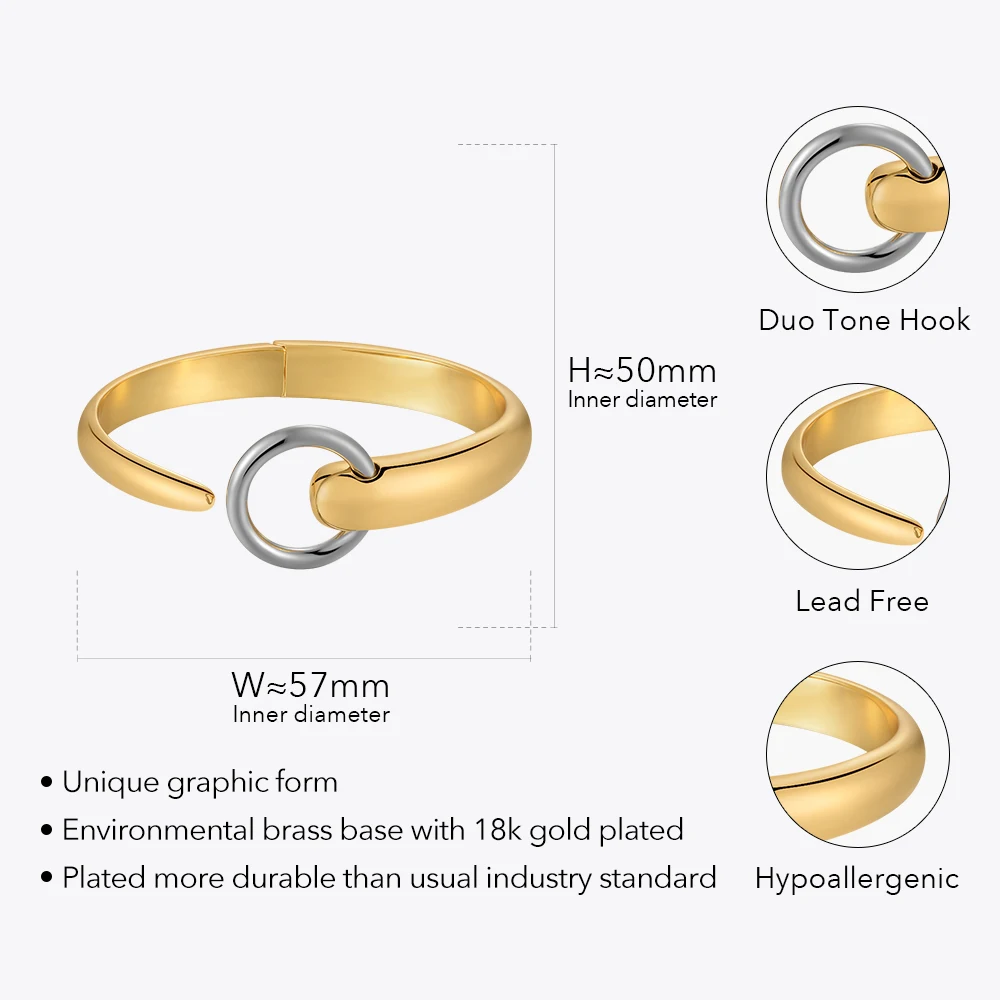 ENFASHION Original Design Gold Color Open Bracelet For Women Bracelets Wholesale Pulseras Mujer Fashion Jewelry Gifts B222289