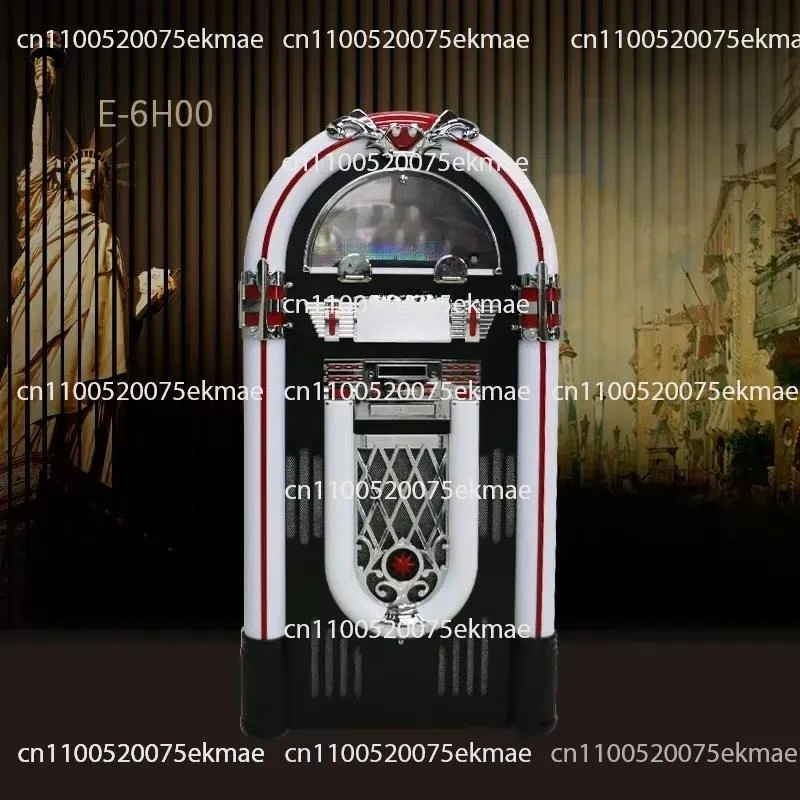 Standing Digital Player Built-in Speaker CD/MP3 Player/record Player/BT/AUX-in Retro Jukebox