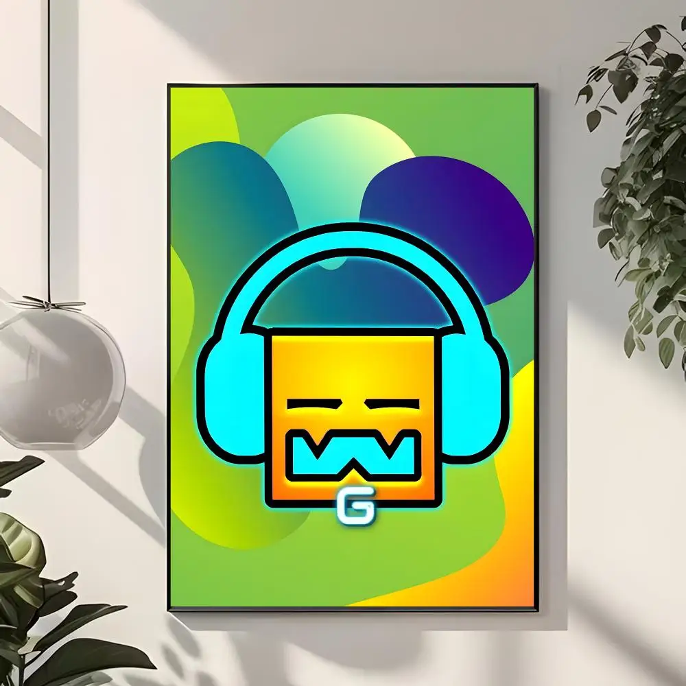 Rhythm Game Geometry Dash Poster  Classic Home Interior Design & Modern Wall Decor Art Collection