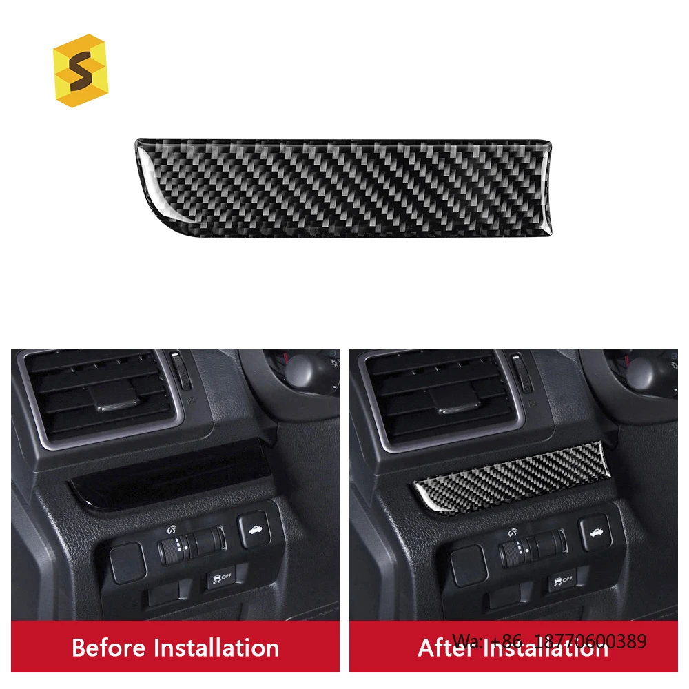 Shasha Carbon Fiber Real Gel Left Air Outlet Decoration Interior Accessories Protection for Subaru WRX 2015 2016 2020 2022 view 2