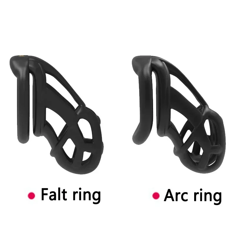 남성용 정조대 잠금장치 & 4개 링 남성용 페니스 잠금장치 정조대 섹스토이 통기성 페니스 링 페니스 페티시 구속 성인용품