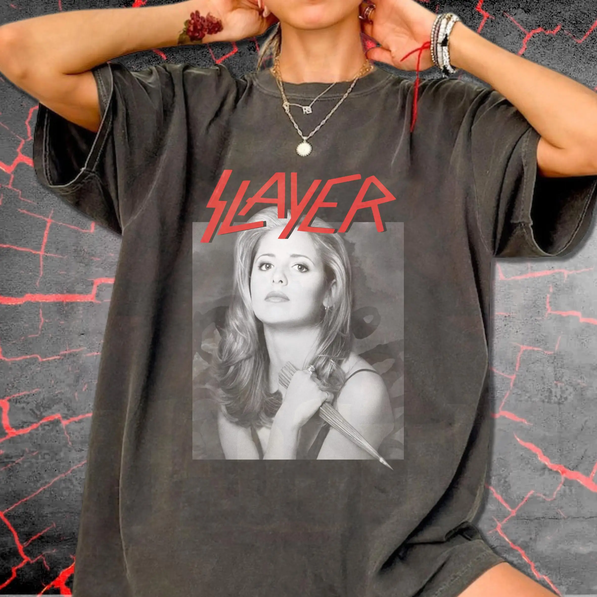 Buffy Slayer T-Shirt / TV Music Shirt / Unisex Rocker Clothing / Vampire Slayer Shirt / Fear Inoculum / Slay Queen