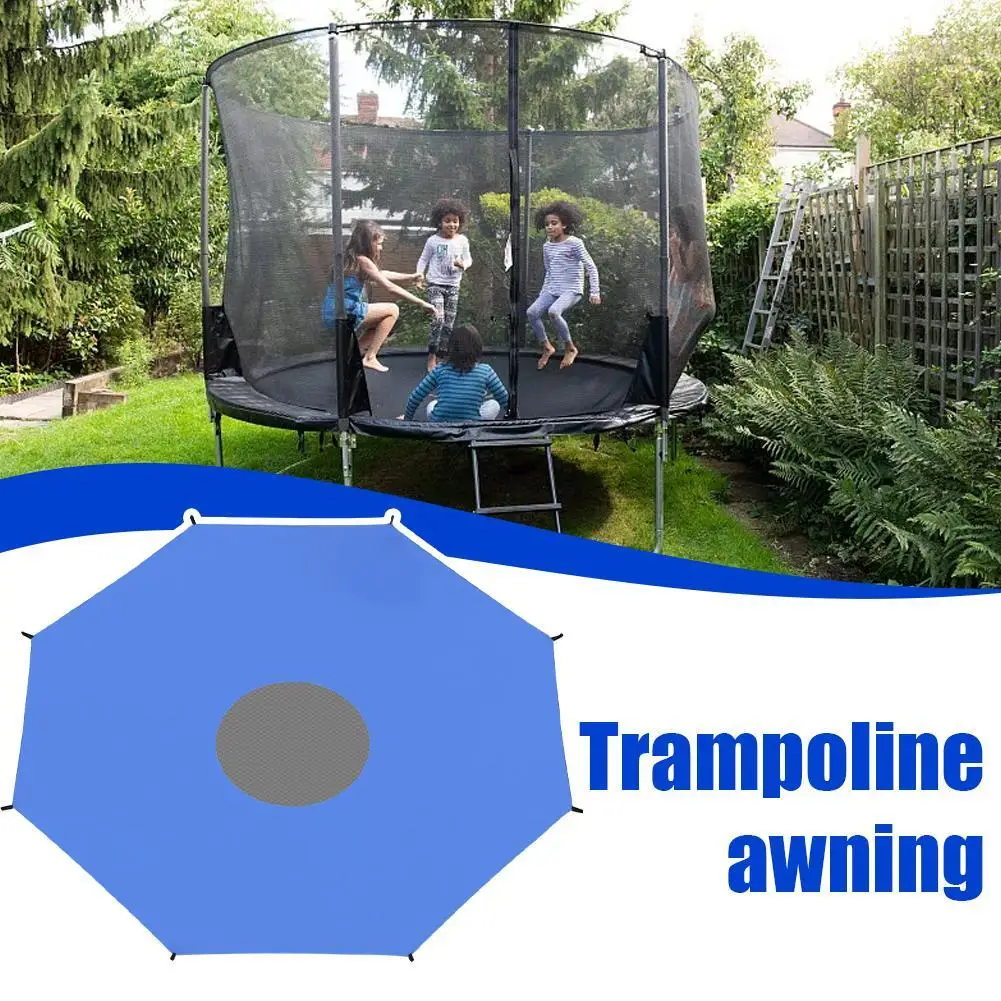 Trampoline Sunshade Children's Outdoor Trampoline Shade Cover Awning Rip-stop Waterproof Fabric UV Protection Trampoline Cover