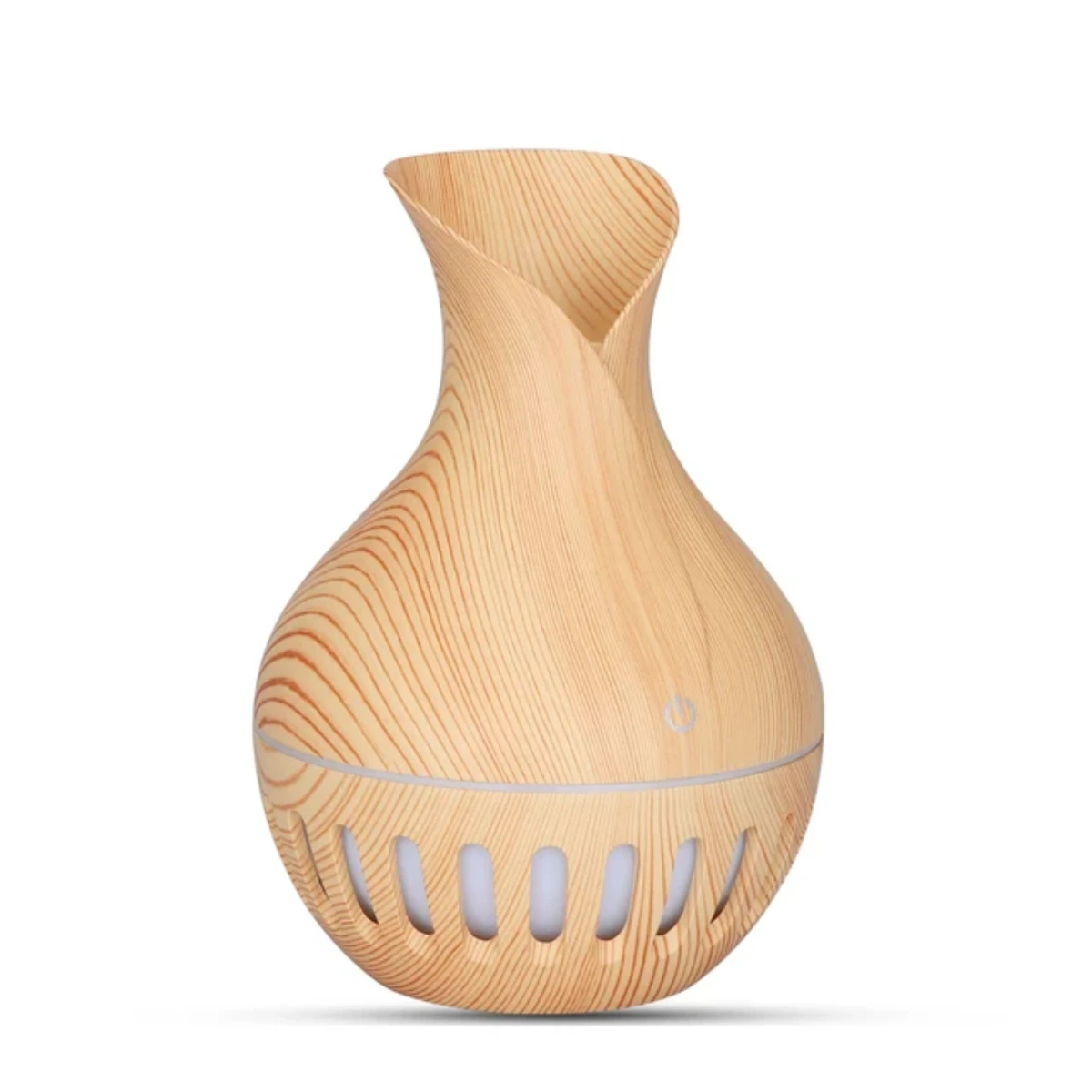 130ML Ultrasonic Wood Grain Essential Oil Diffuser LED Light USB Mini Mist Maker