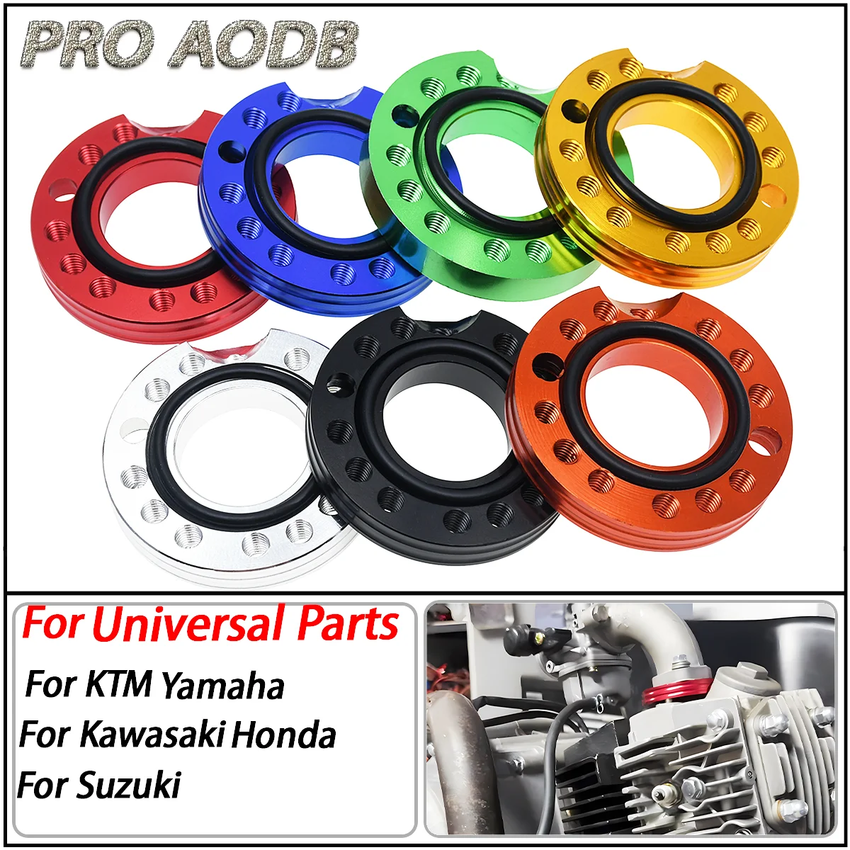 

28mm Motorcycle CNC Carb Adjuster Carburetor Inlet Manifold Spinner Plate Adaptor For Yamaha Suzuki Honda Kawasaki KTM SX XC