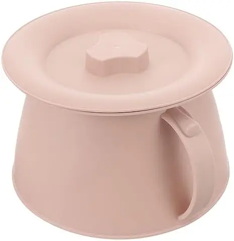 

Портативный туалетный горшок с крышкой – прочный пластиковый поддон для пожилых людей, 8,7"X8,7"X5,3" – легкое ведро для сбора мочи