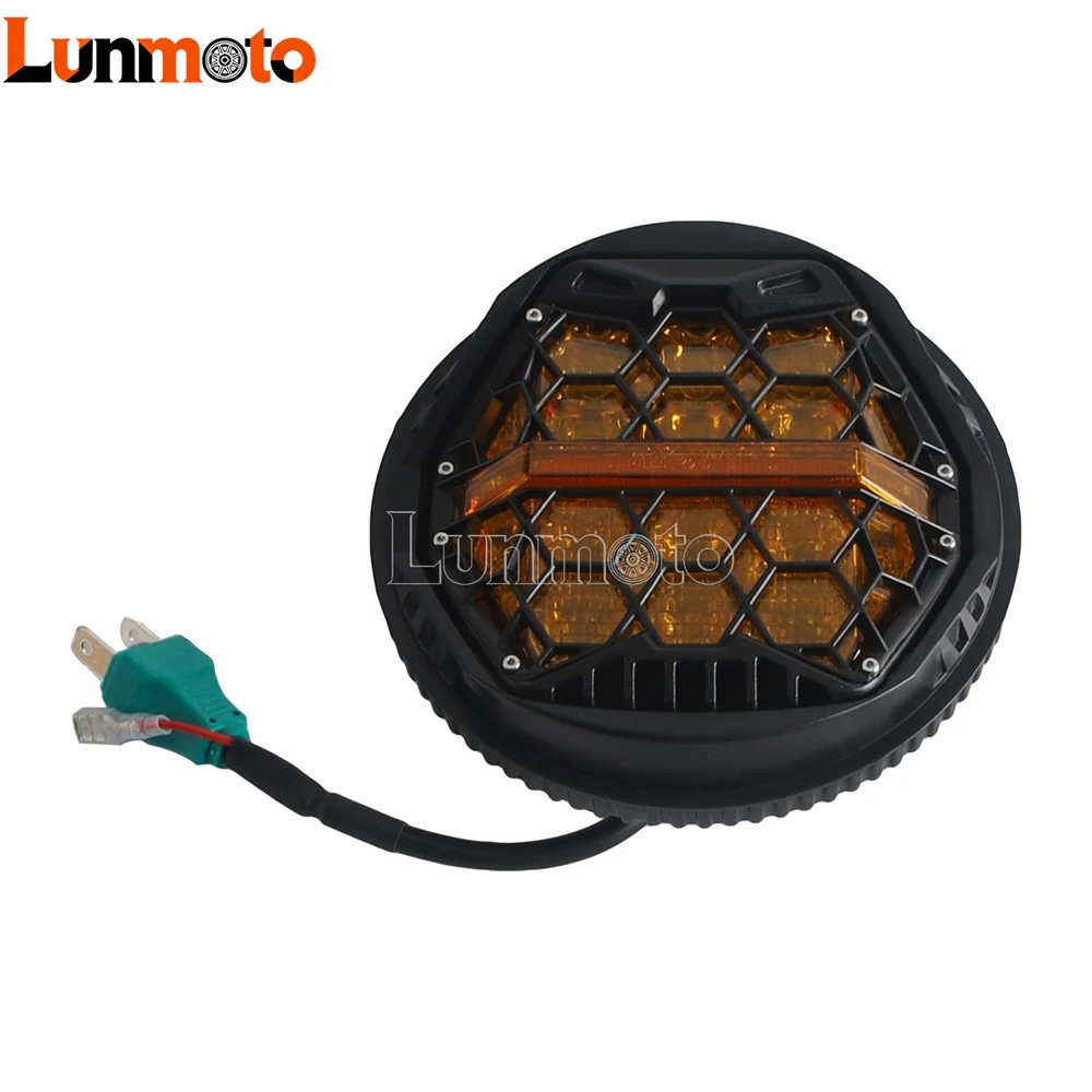 LED Motorcycle Headlight 9-32V 60W 5.75'' High Low Beam DRL Mode E-Mark Waterproof For Harley XL Dyna FXST XL1200C FXSTB FXSTC