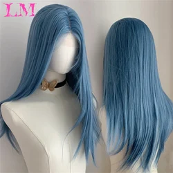 LM Long Staight Ponytail Clip Cosplay Wig high temperature fiber Synthetic Wigs Anime Party Ponytail Party wigs