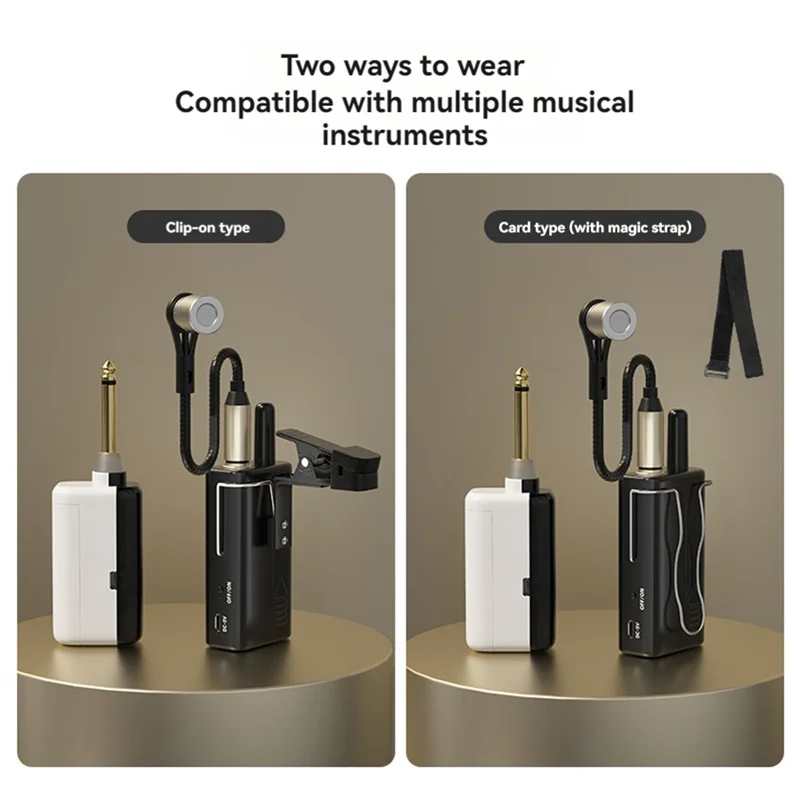 

Sax Trumpet Trombone Wireless Microphone Instrument Pickup Receiver Transmitter Amplifier Recording Performance-AT20