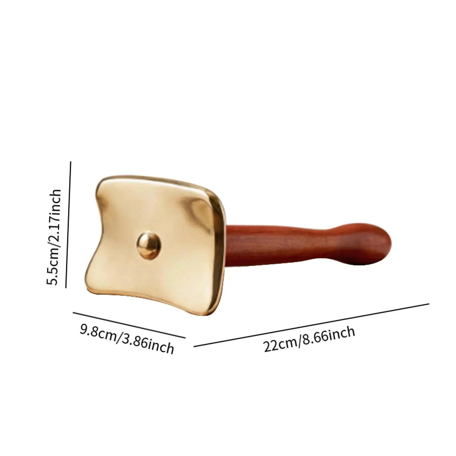 Wooden Gua Sha Massage Plate with Handle Manual Scraper Tool for Full Body Back Relief