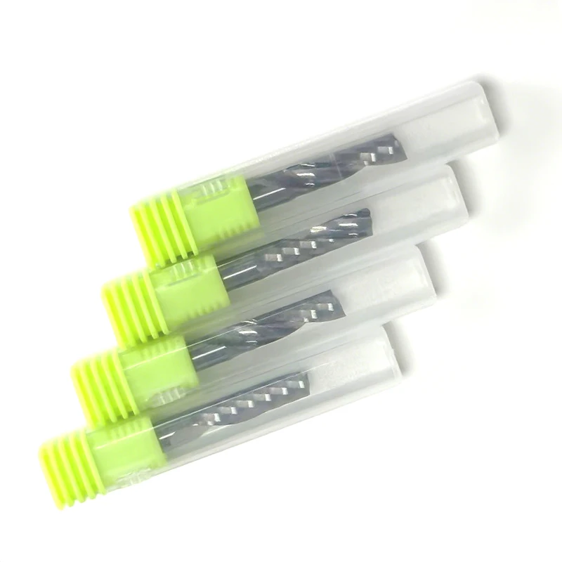 

10 шт. 3,175/17/22 мм 5A Высококачественная однофлейтовая спиральная фреза - твердосплавная фреза с ЧПУ для дерева, акрила, ПВХ и МДФ