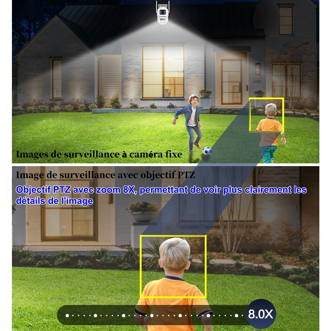 ICSEE Outdoor PTZ IP66 Security Camera with 9MP 8X Hybrid Zoom Dual-Band 2.4G/5G WiFi Color Night Vision Two-Way Audio