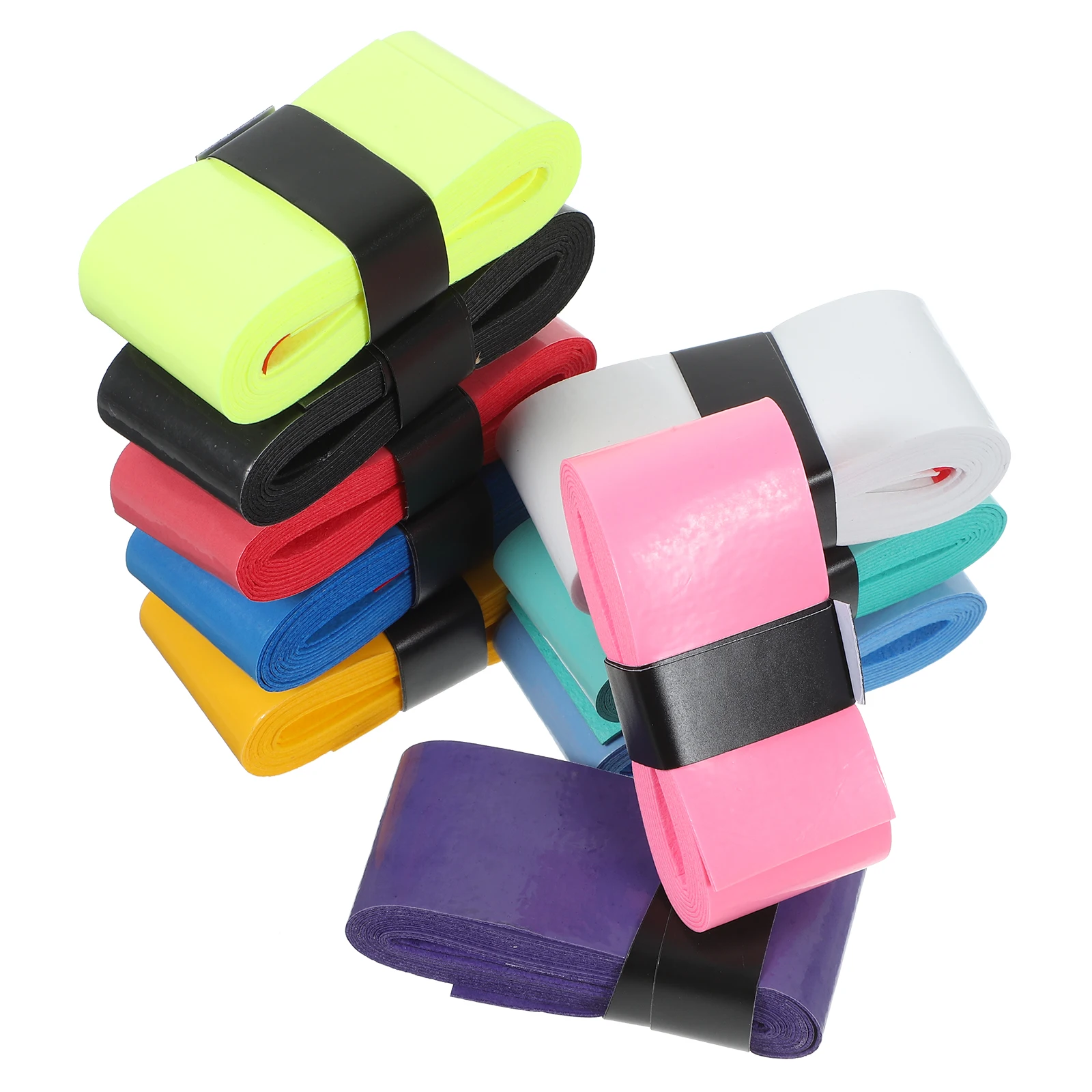 

10pcs Anti Slip Handle Strap Tennis Grip Racket Tape Wrap Band Adhesive PU Sweat Absorption Badminton Tennis Sports Supplies
