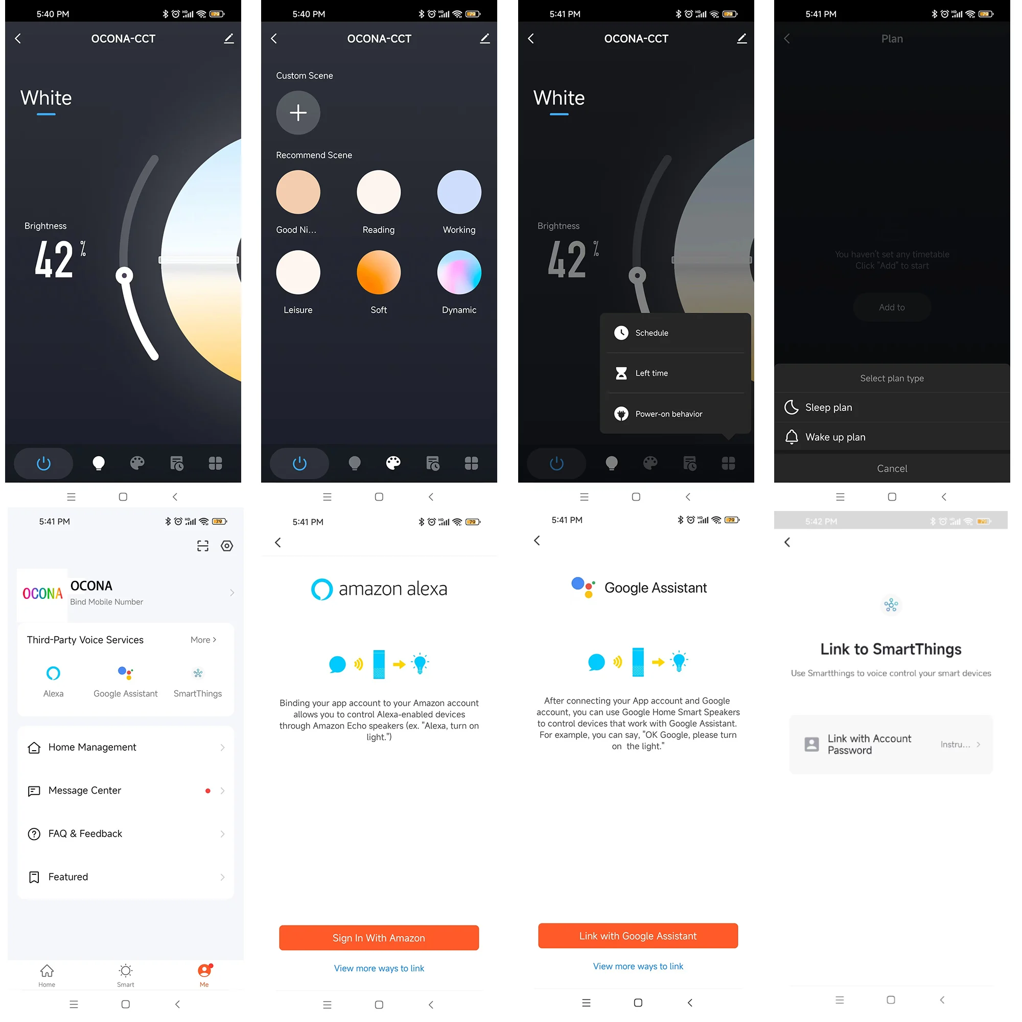 Wifi CCT LED COB Strip Light set Tuya Smart Tunable White Tape Lights Ribbon Dimmable Works with Alexa Google Voice Control