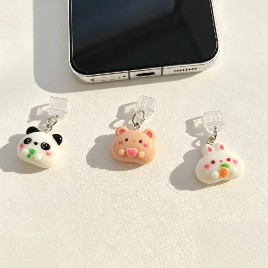 Picture 3: Cartoon Animal Phone Dust Plug, Phone Charging Port Protective Cover, Universal Anti-Dust and Anti-Dirt Decorative Accessory for Apple and Android Phones, Decorative Gift for Everyday Use