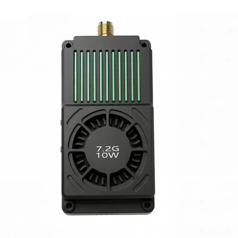 

7.2G 10W VTX 64CH FPV видеопередатчик аудио-видео высокой мощности DC7-36V NTSC/PAL в корпусе из ЧПУ для FPV RC дронов