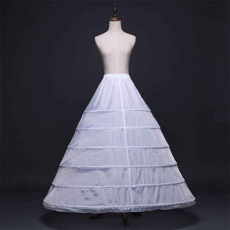 Bridal Wedding Dress Skirt Inner Support Crinoline Wire Loops Fluffy Lining Skirt Party Prom Ball Elastic Belt Mesh Accessories