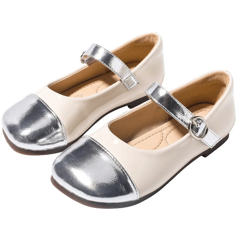 

Children's New Girls Leather Shoes Literary Retro Children Leather Shoes Baby Sweet Trend Flat Shoes Breathable Single Shoe Kids
