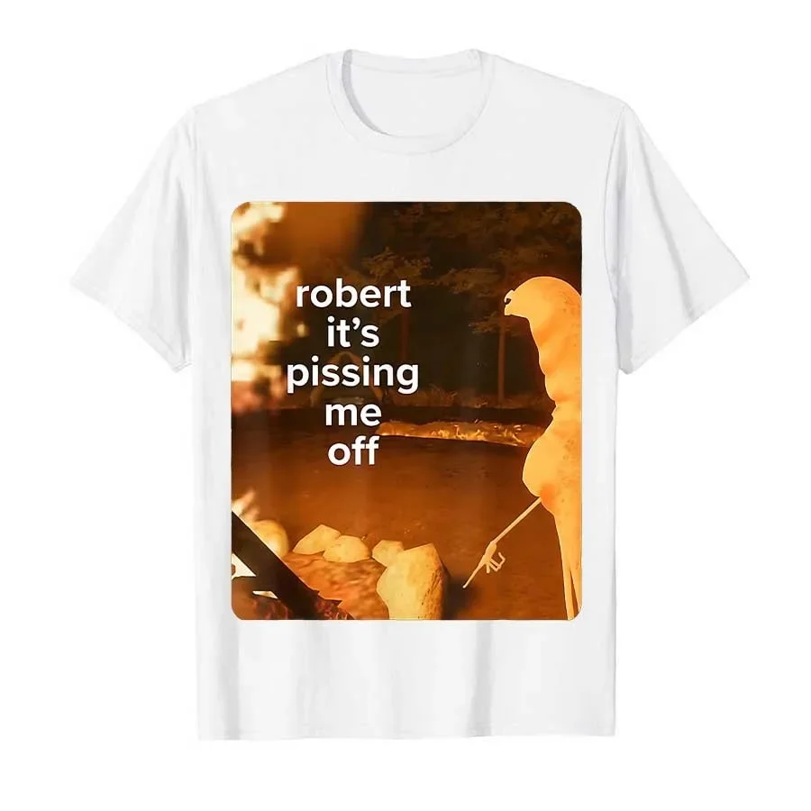 ماركوس الدودة روبرت ميمي نمط مطبوعة تي شيرت رجالي 100% القطن الخالص تي شيرت قصيرة الأكمام تي شيرت عالي الجودة