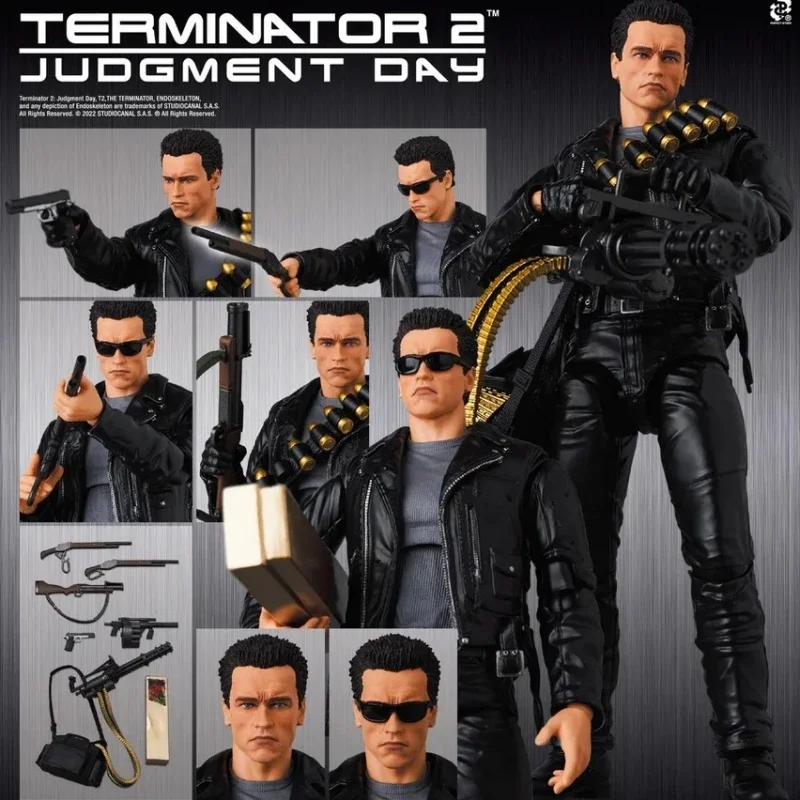 100% In Stock Original Mafex Medicom Terminator 2 Judgement Day Mafex No.199 T-800 Arnold T2 Ver. Collection Figures Action Toys