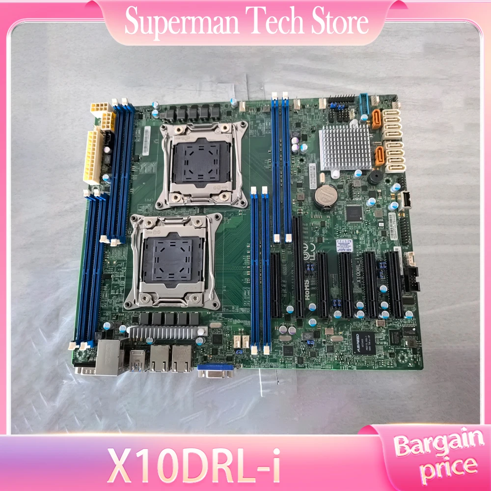 For Supermicro dual E5 workstation 2011 pin c612 chipset server motherboard X10DRL-i