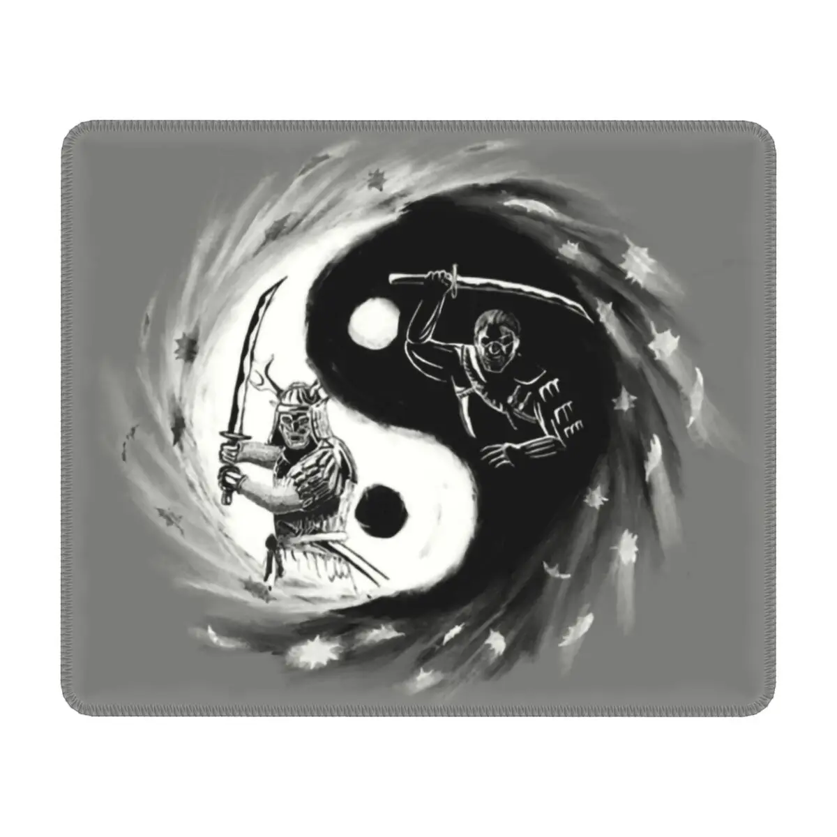 Good And Ghost Mouse Pad Square Non-Slip Rubber Mousepad for Gamer Computer PC Yin Yang Japan Samurai Mouse Mat Office Decor