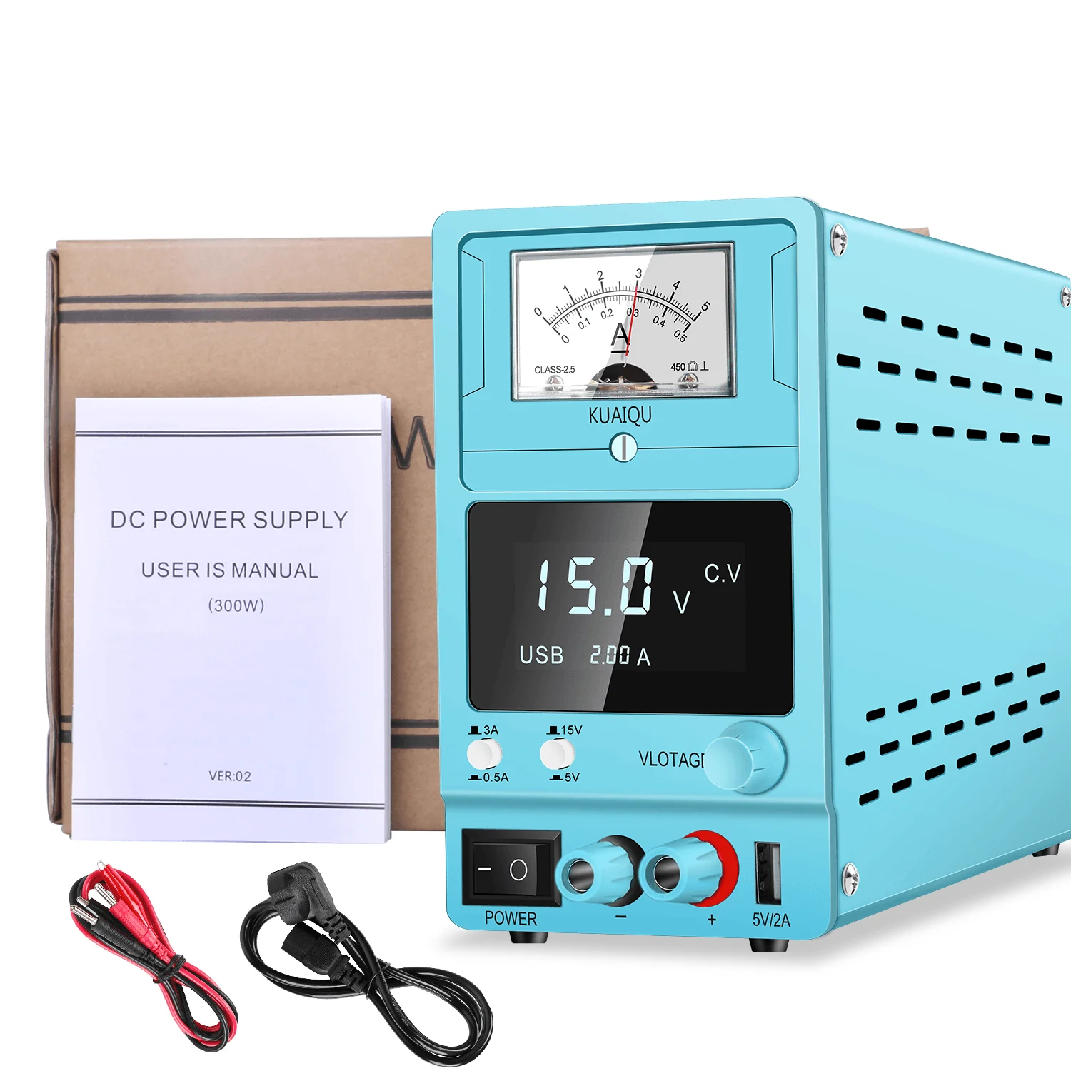12V 15V 3A Linear DC Power Supply Adjustable Pointer Analog Digital Display Transformer Lab Source Lab Phone Repair SPS-D1503