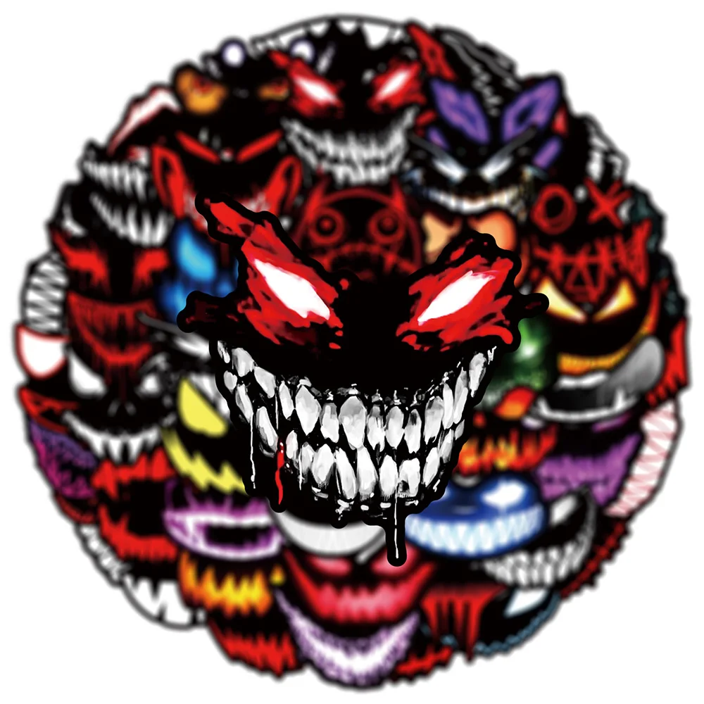 10/30/50 Stück Terror Ghostface Teufel Cartoon Aufkleber personalisierte Graffiti Aufkleber DIY Laptop Telefon Skateboard coole Aufkleber Dekor