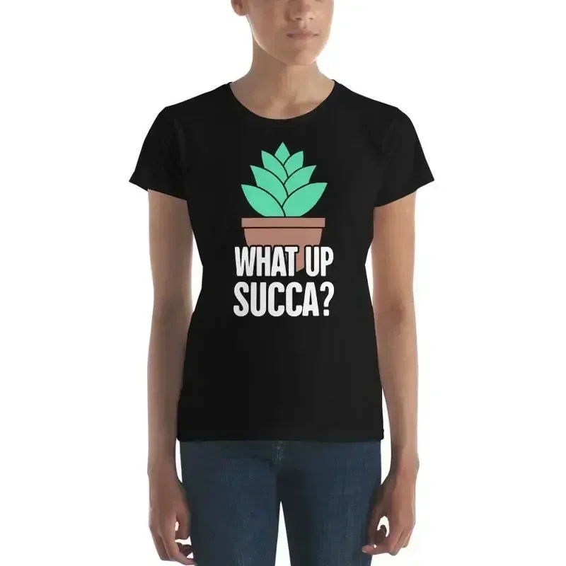 Womens' Cute Gardening T Shirt Succulent Gardener Plant Lover Succa