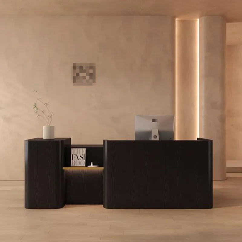 Beauty Shop Reception Desks Modern Unique Shelves Industrial Reception Desks Executive Black Comptoire Accueil Trendy Furniture