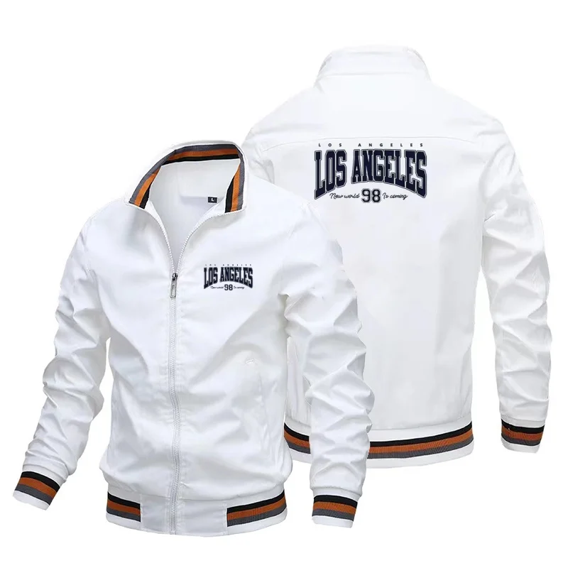 

2025 Мужская осенне-зимняя повседневная куртка на молнии с воротником-стойкой, спортивная куртка на открытом воздухе, мужская ветрозащитная куртка, водонепроницаемая куртка