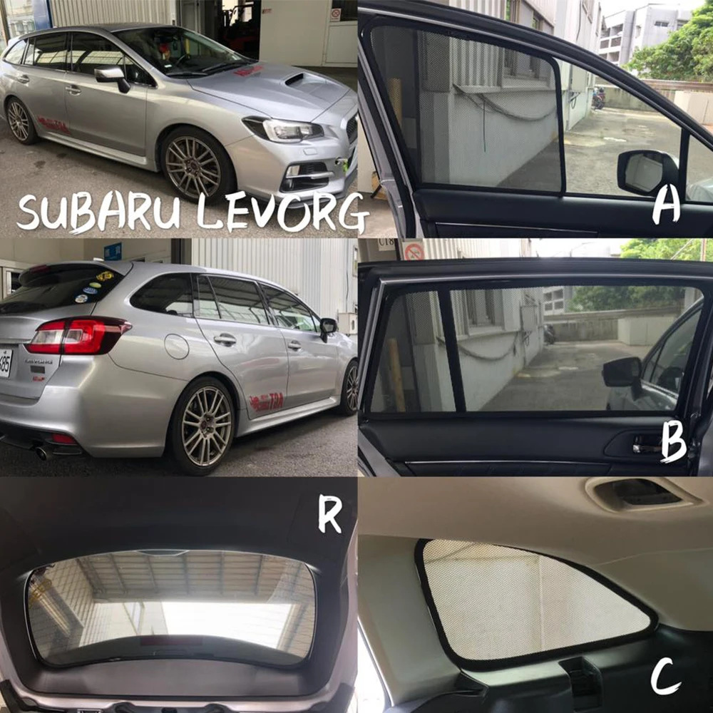 For Subaru LEVORG VM 2014-2020 Magnetic Car Sunshade Shield Front Windshield Curtain Rear Side Baby Window Sun Shade Visor