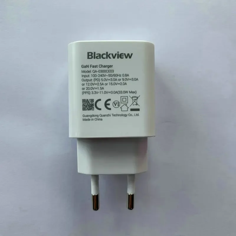 Szybka ładowarka do Blackview BL8000 BV9300 Pro, zasilacz, kabel typu C, oryginalny, 33 W, wtyczka EU, ładowanie podróżne — zdjęcie 5