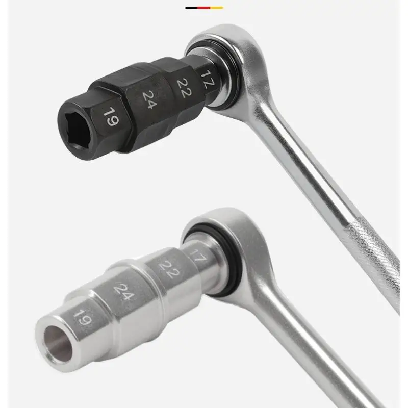 ~Hex Axle Tool Universal Chrome Silver Hex Wrench Removal Tool Hex Allen Axle Spindle Tool For Motorcycle Front Axle Wheel