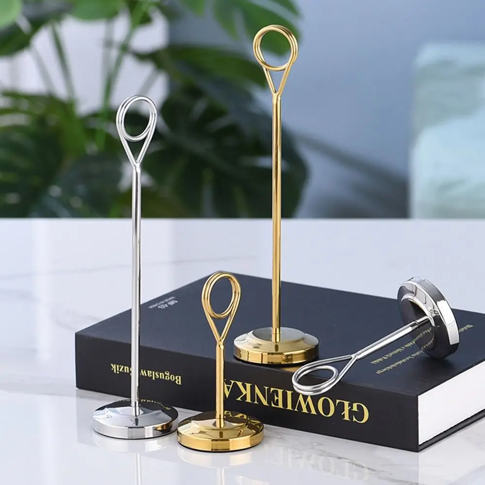 Round Table Number Holder Desktop Decoration For Memo Postcard Paper Picture Photo Clip Note Clamp Paper Stand Card Holder